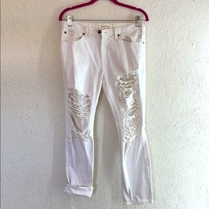 Boyfriend-style White Jeans